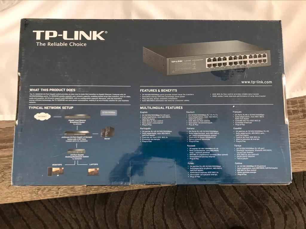 TP-Link TL-SG1024D commutateur réseau Non-géré Gigabit Ethernet  (10/100/1000) Gris