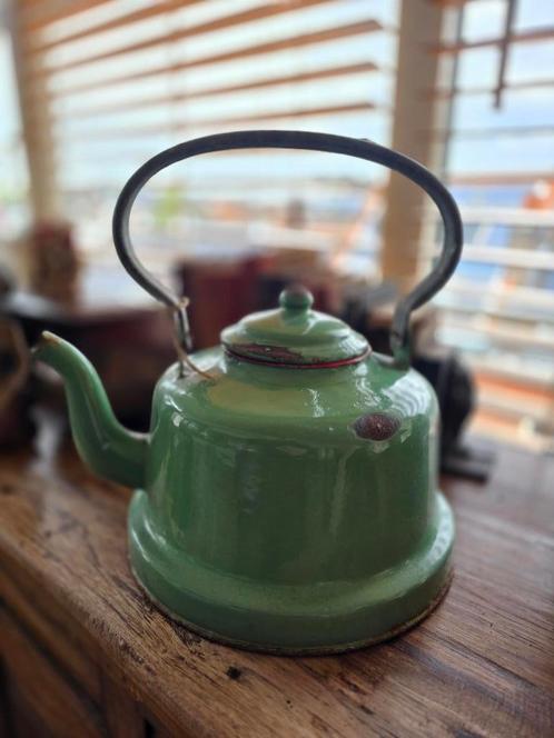 Emaille Theepot, Antiek en Kunst, Curiosa en Brocante, Ophalen