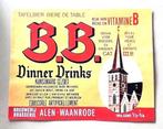 Bieretiket tafelbier B.B. - Brouwerij Alen Waanrode, Verzamelen, Biermerken, Gebruikt, Ophalen of Verzenden