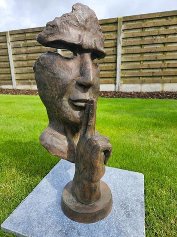 BRONZEN KUNST BEELD GEZICHT ZEER LAGE VERKOOPPRIJS TOP! beschikbaar voor biedingen