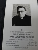 E.H.Jan  Segers overl 1960, Verzamelen, Bidprentjes en Rouwkaarten, Verzenden, Bidprentje