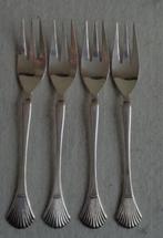 KELTUM Lot de 4 fourchettes à pâtisserie en métal argenté av, Utilisé, Enlèvement ou Envoi
