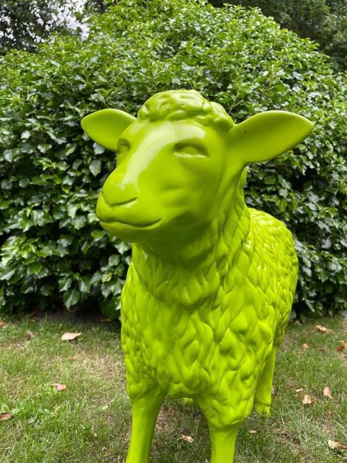 (Tuin)Beeld texel schaap, groen eye catcher tuin, boerderij,, Tuin en Terras, Tuinbeelden, Nieuw, Dierenbeeld, Kunststof, Ophalen