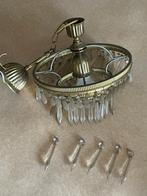 luchter met hangers, Ophalen of Verzenden, Gebruikt, Glas