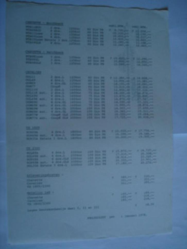 Vauxhall prijslijst NL 1978 Brochure Catalogue Prospekt, Boeken, Auto's | Folders en Tijdschriften, Gelezen, Opel, Verzenden