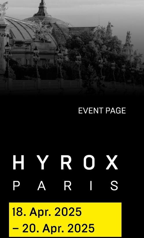 Hyrox Paris 19 Avril Mixed Doubles, Tickets en Kaartjes, Evenementen en Festivals, Twee personen