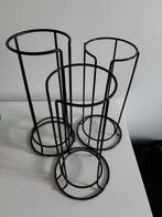 3 zwarte beker/glashouders, Ophalen of Verzenden, Zo goed als nieuw, Zwart