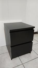 Table de chevet Malm 2 tiroirs noire Ikea, Enlèvement