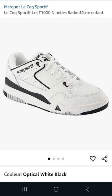 Baskettes LE COQ SPORTIF pointure 41/41,5. ÉTAT NEUF ! beschikbaar voor biedingen