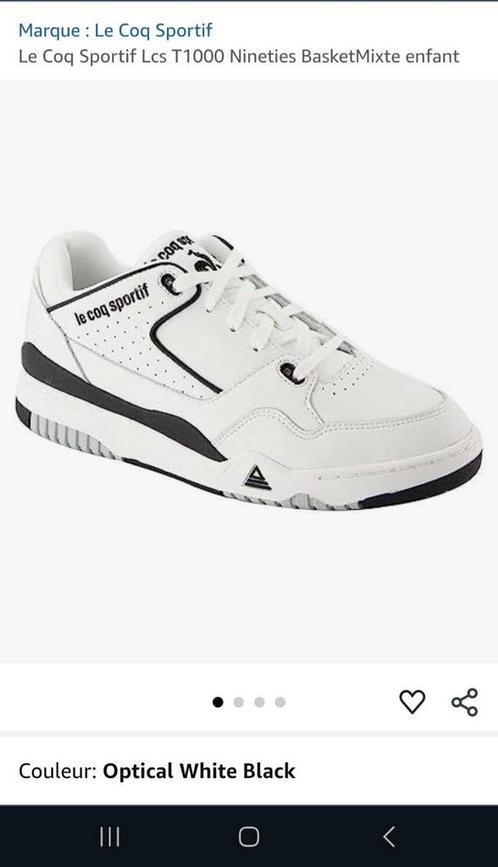 Baskettes LE COQ SPORTIF pointure 41/41,5. ÉTAT NEUF !, Kinderen en Baby's, Kinderkleding | Schoenen en Sokken, Nieuw, Ophalen of Verzenden
