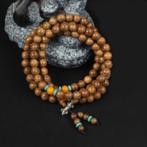 Mala armband van Wengé hout met Dorjé, Ophalen of Verzenden, Nieuw, Boeddhisme