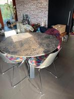 Zeer mooie tafel in steen afgewerkt, 100 à 150 cm, Quatre personnes, Comme neuf, 100 à 150 cm