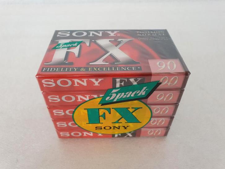 5-pack Sony FX 90 cassettes (nieuw), Cd's en Dvd's, Cassettebandjes, Nieuw in verpakking, Origineel, Ophalen of Verzenden