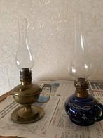 2 mooi olielampen kompleet 1 koper 1 glas 20€/st, Antiek en Kunst, Antiek | Verlichting, Ophalen of Verzenden