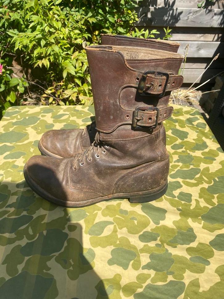 US WWII buckleboots op naam, Verzamelen, Militaria | Tweede Wereldoorlog, Landmacht, Kleding of Schoenen, Verzenden