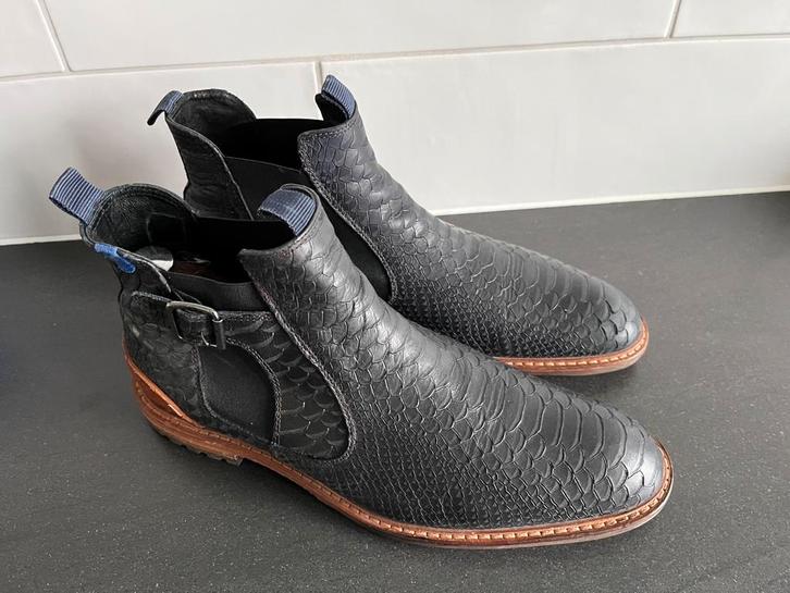 Floris van Bommel herenschoenen maat 8 / 42 H, Kleding | Heren, Schoenen, Zo goed als nieuw, Boots, Blauw, Ophalen of Verzenden