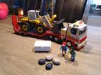 Camion remorque + grue "Playmobil" et accessoires......, Ophalen of Verzenden, Zo goed als nieuw