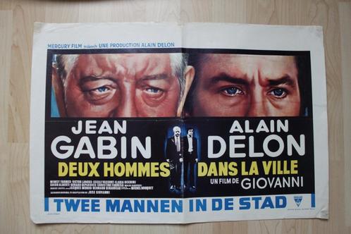 filmaffiche Alain Delon 2 hommes dans la ville filmposter, Verzamelen, Posters, Zo goed als nieuw, Film en Tv, A1 t/m A3, Rechthoekig Liggend