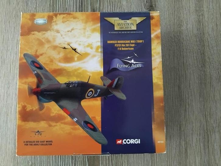 Corgi Hurricane, Hobby en Vrije tijd, Modelbouw | Vliegtuigen en Helikopters, Zo goed als nieuw, Vliegtuig, 1:72 tot 1:144, Ophalen of Verzenden