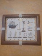 muurdecoratie knopen en schip. havendecoratie voor aan muur, Ophalen of Verzenden