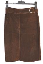 Suede leren buisrok, 40 stuks eikenhout, Kleding | Dames, Rokken, Maat 38/40 (M), Bruin, Ophalen of Verzenden, Zo goed als nieuw