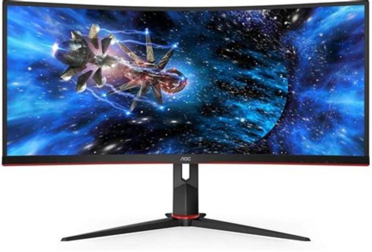 Gaming Monitor AOC (CU34G2XE), Computers en Software, Monitoren, Zo goed als nieuw, 101 t/m 150 Hz, DisplayPort, HDMI, Gaming