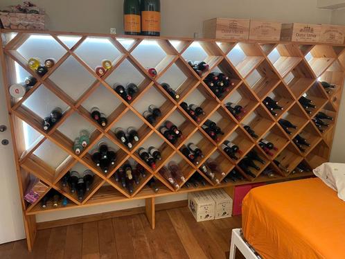 houten wijnrek XXL voor meer dan 400 flessen, Huis en Inrichting, Woonaccessoires | Wijnrekken, Gebruikt, 75 cm of meer, Hout