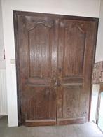 antieke houten dubbele (kast)deur mooi snijwerk, Doe-het-zelf en Bouw, Deuren en Vliegenramen, Ophalen, Gebruikt, Minder dan 80 cm