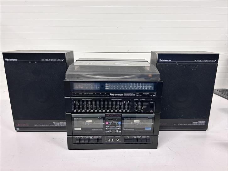 A6923. Schneider Midi 2700.1 stereotoren met boxen, Audio, Tv en Foto, Stereoketens, Gebruikt, Cassettedeck, Ophalen of Verzenden