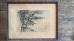 Jan Korthals /Antwerpen jaren 50(prachtige kader), Antiek en Kunst, Kunst | Litho's en Zeefdrukken, Ophalen