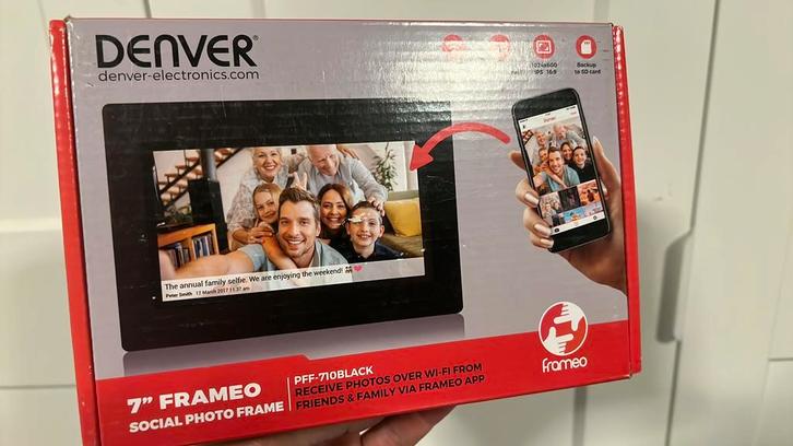 Denver Digitaal fotokader 7” (4 stuks in verpakking), Audio, Tv en Foto, Foto | Digitale fotokaders, Zo goed als nieuw, Ophalen of Verzenden