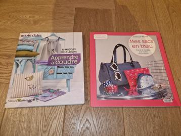 2 Livres de couture - Apprendre à coudre / Mes sacs en tissu, Enlèvement, Comme neuf, Autres types