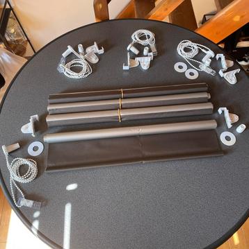 4x verduisteringsgordijnen van bruin/aluminium 50x160 beschikbaar voor biedingen