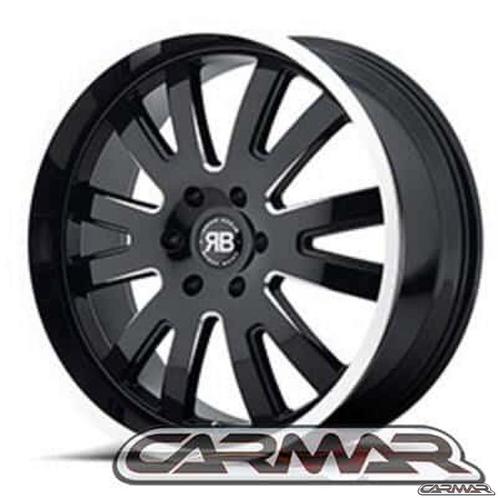 20” Black Rhino COLUMBIA Gloss Black met gebruikte Bridgesto, Auto-onderdelen, Banden en Velgen, Banden en Velgen, Winterbanden