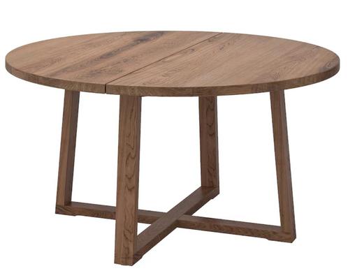 tafel, eikenfineer bruin geglazuurd, Huis en Inrichting, Tafels | Eettafels, Zo goed als nieuw, 100 tot 150 cm, 100 tot 150 cm