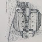 Dessin. Moulin de Bokrijk., Antiquités & Art, Enlèvement