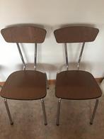 Formica stoelen, Huis en Inrichting, Stoelen, Ophalen, Gebruikt, Bruin