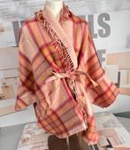 Twinset Milano - Wool poncho franjes wol wollen stof jas, Kleding | Dames, Jasjes, Kostuums en Pakken, Maat 38/40 (M), Ophalen of Verzenden