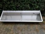 inox spoelbak, wasbak lavabo met 3 kraantjes, Ophalen, Gebruikt, Inox, Wastafel