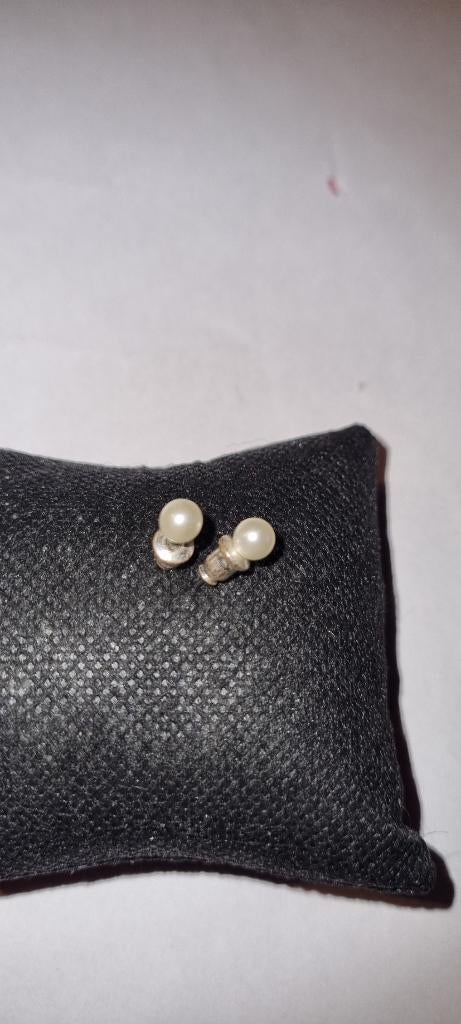nr 37 oorbellen, Bijoux, Sacs & Beauté, Boucles d'oreilles, Enlèvement ou Envoi, Blanc, Argent, Neuf