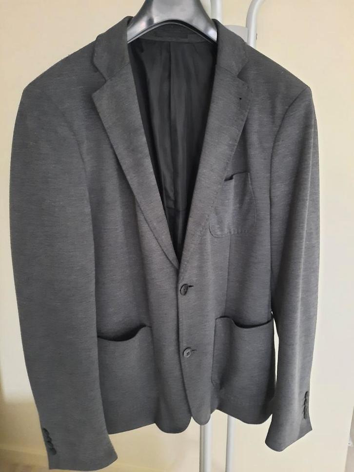 Donkergrijze blazer WE maat M (50), Kleding | Heren, Kostuums en vesten, Zo goed als nieuw, Maat 48/50 (M), Grijs, Ophalen