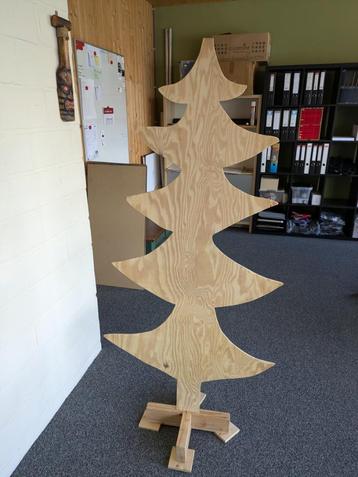 Sapin de Noël en bois avec pied - 1m60 cm de haut et 0,5 cm, Enlèvement ou Envoi, Neuf