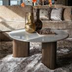 Salontafel marmer 90cm, Huis en Inrichting, Ophalen, Overige materialen, Rond, 50 tot 100 cm