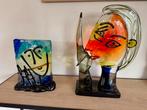 2 Murano glas kunstwerken in Picasso stijl, Antiek en Kunst, Ophalen