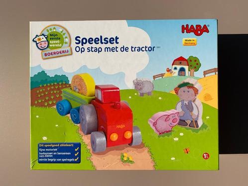 Speelset Haba - Op stap met de tractor, Kinderen en Baby's, Speelgoed | Houten speelgoed, Zo goed als nieuw, Overige typen, Ophalen of Verzenden