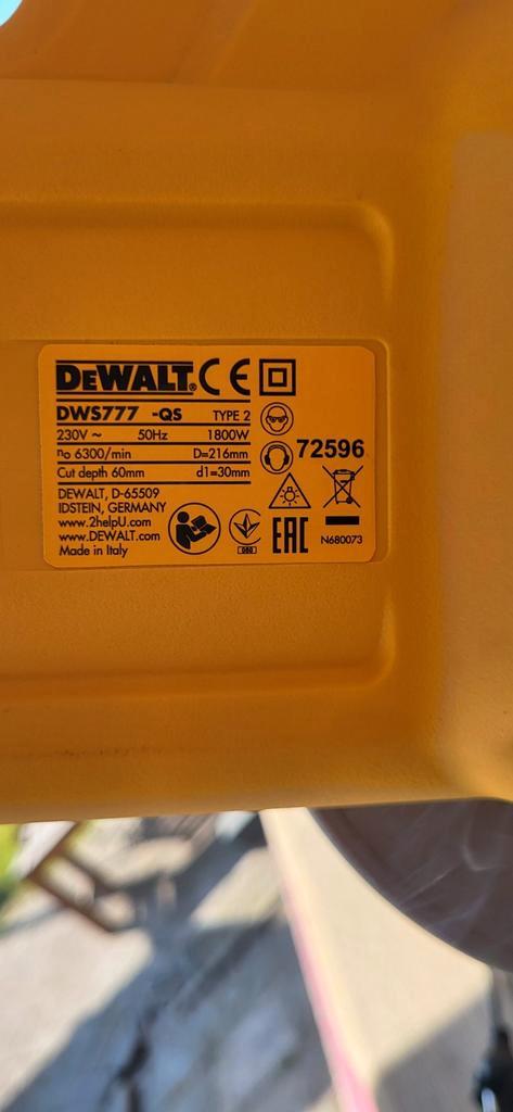 dewalt dws777-qs, Doe-het-zelf en Bouw, Gereedschap | Zaagmachines, Zo goed als nieuw, Ophalen