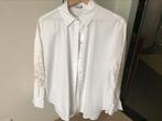 Witte chemisier met kant op beide mouwen, Kleding | Dames, Blouses en Tunieken, Ophalen, Zo goed als nieuw