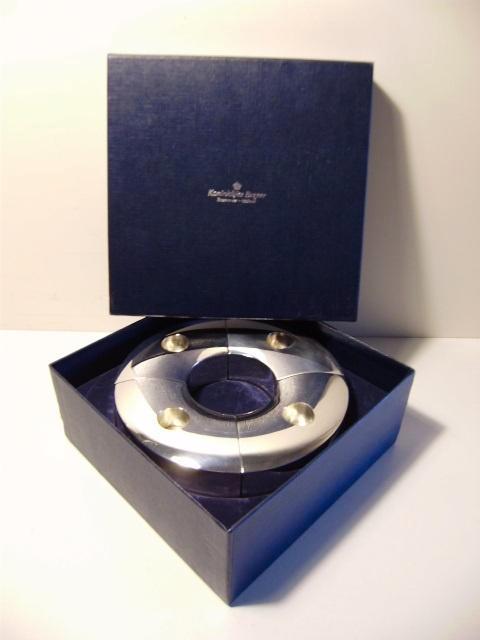 KONINKLIJKE BEGEER : Set van 4 verzilverde tafelkandelaars, Maison & Meubles, Accessoires pour la Maison | Bougeoirs & Bougies