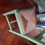 Table carrelée et 4 chaises en bois, Maison & Meubles, Comme neuf, Rectangulaire, Autres essences de bois, Enlèvement