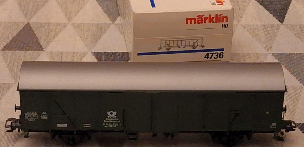 Märklin HO 4736 Gesloten goederen wagon van de DBP, Enlèvement ou Envoi, Comme neuf, Wagon, Märklin